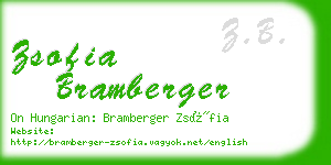 zsofia bramberger business card